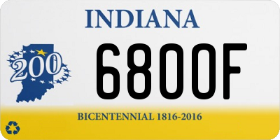 IN license plate 680OF