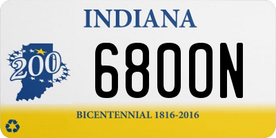 IN license plate 680ON