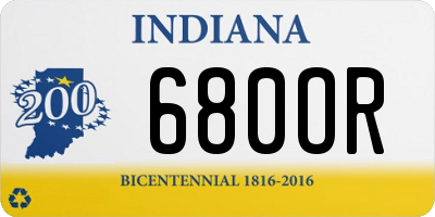 IN license plate 680OR