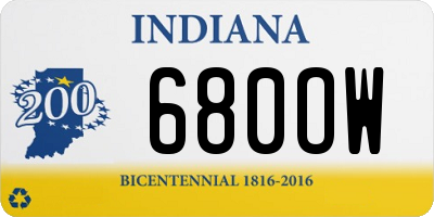 IN license plate 680OW