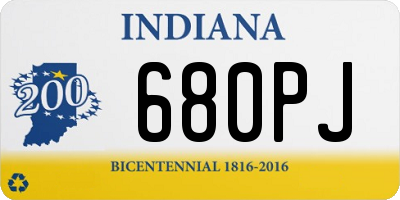 IN license plate 680PJ