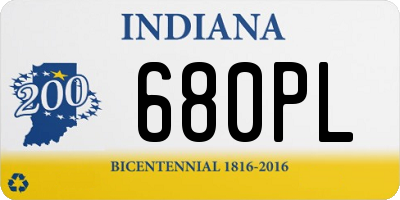 IN license plate 680PL
