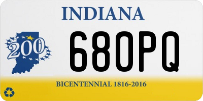 IN license plate 680PQ