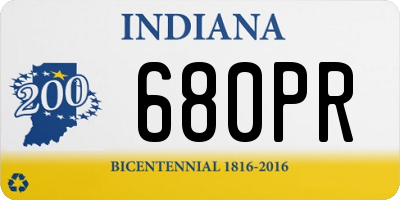 IN license plate 680PR