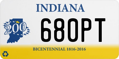 IN license plate 680PT