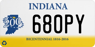 IN license plate 680PY