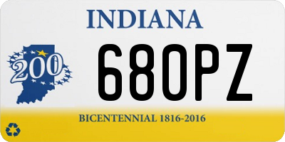IN license plate 680PZ