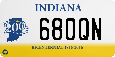 IN license plate 680QN