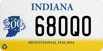 IN license plate 680QO