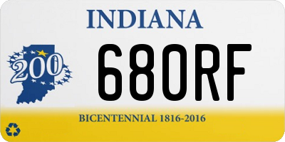 IN license plate 680RF