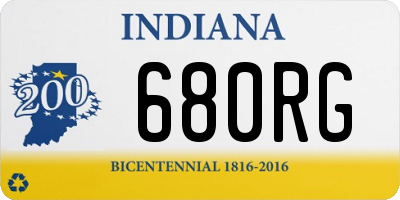 IN license plate 680RG