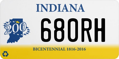 IN license plate 680RH