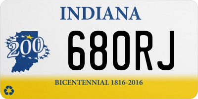 IN license plate 680RJ