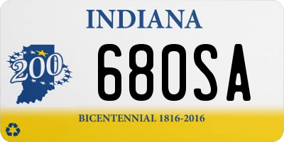 IN license plate 680SA