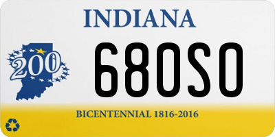 IN license plate 680SO