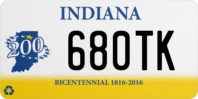 IN license plate 680TK