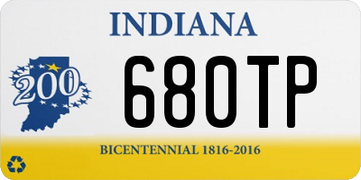 IN license plate 680TP