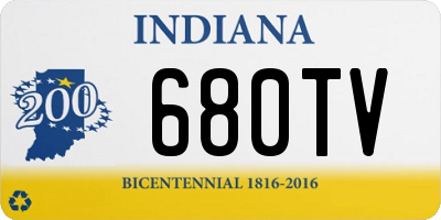 IN license plate 680TV