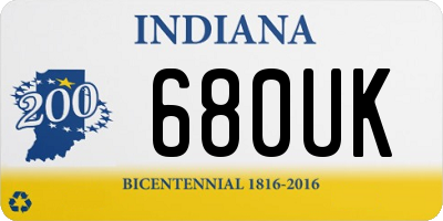 IN license plate 680UK