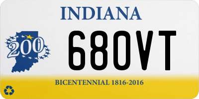 IN license plate 680VT