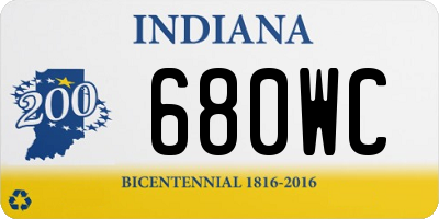 IN license plate 680WC