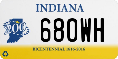 IN license plate 680WH