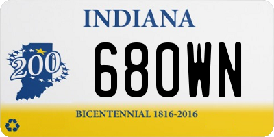 IN license plate 680WN