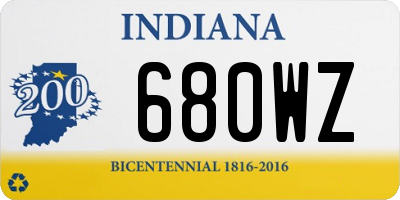 IN license plate 680WZ