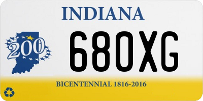 IN license plate 680XG