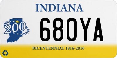 IN license plate 680YA