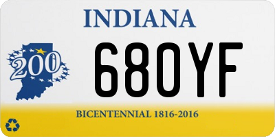 IN license plate 680YF