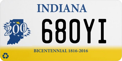 IN license plate 680YI