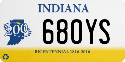 IN license plate 680YS