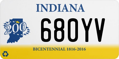 IN license plate 680YV