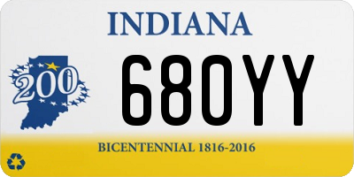 IN license plate 680YY