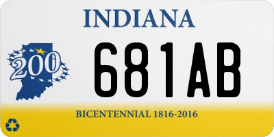 IN license plate 681AB