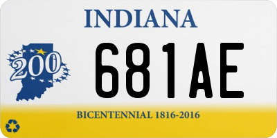 IN license plate 681AE