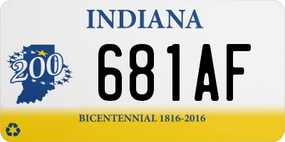 IN license plate 681AF