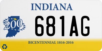 IN license plate 681AG