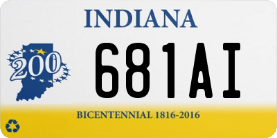 IN license plate 681AI