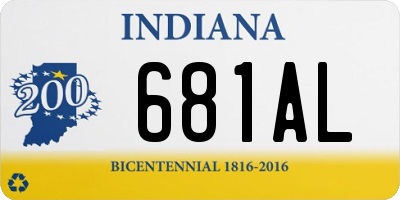 IN license plate 681AL