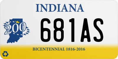 IN license plate 681AS