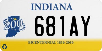 IN license plate 681AY