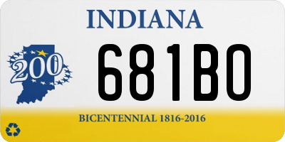 IN license plate 681BO