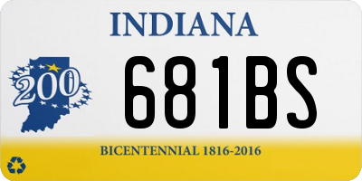 IN license plate 681BS