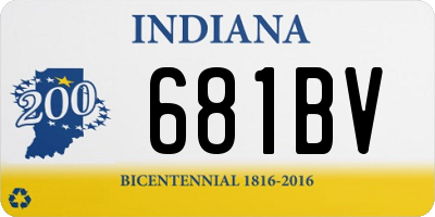 IN license plate 681BV