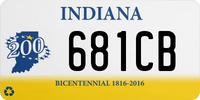 IN license plate 681CB
