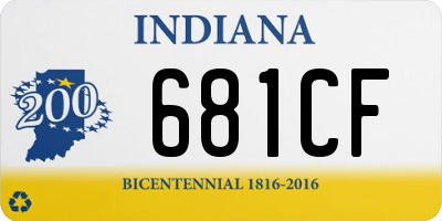 IN license plate 681CF
