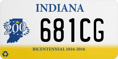 IN license plate 681CG