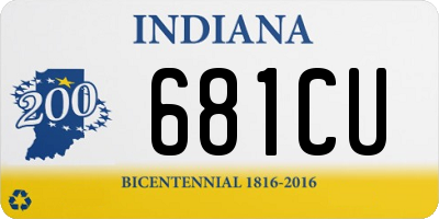 IN license plate 681CU